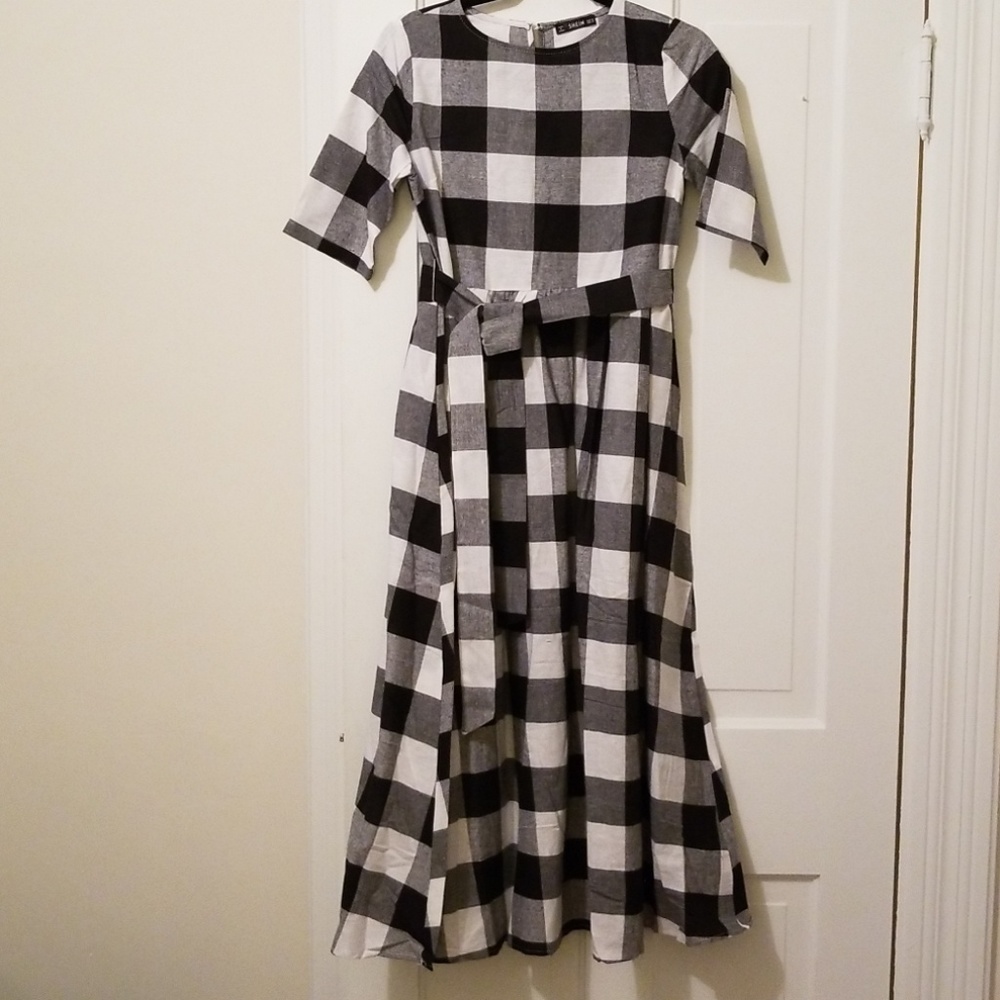 Buffalo plaid dress
